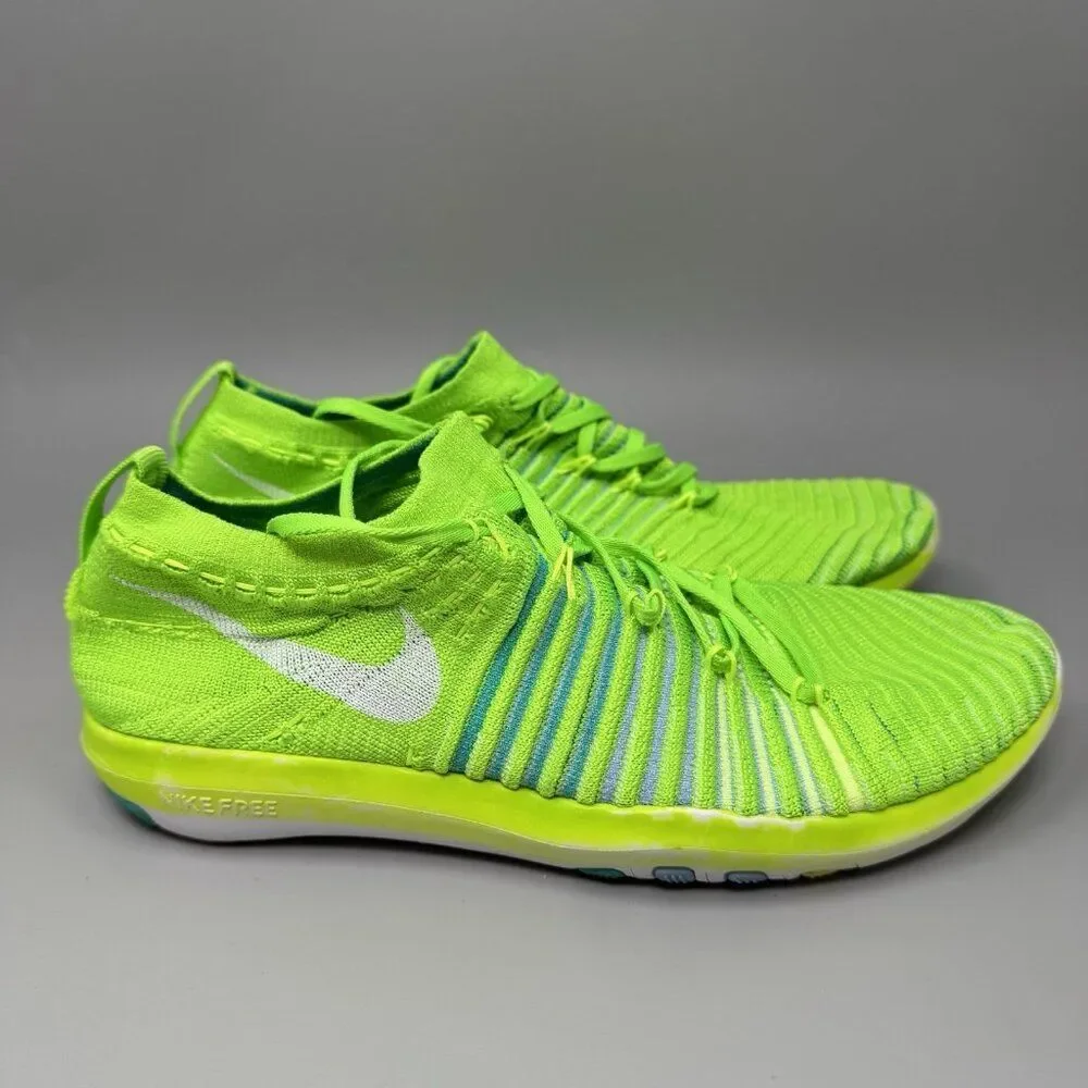 Nike Free Transform Flyknit Electric Green Women’s Size 7.5 Running sneakers